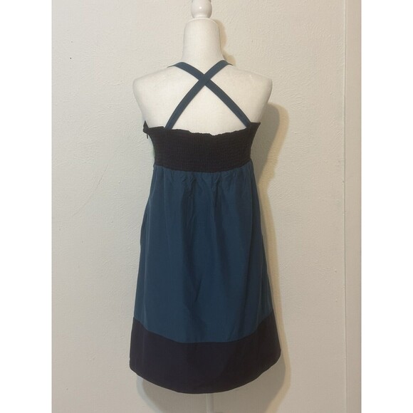 FOSSIL Women Sz M Silk Blend Lined Colorblock Babydoll Dress Adjustable Straps - Picture 8 of 13